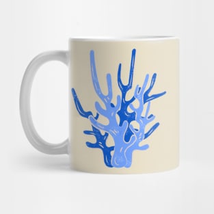 Blue and tan coral Mug